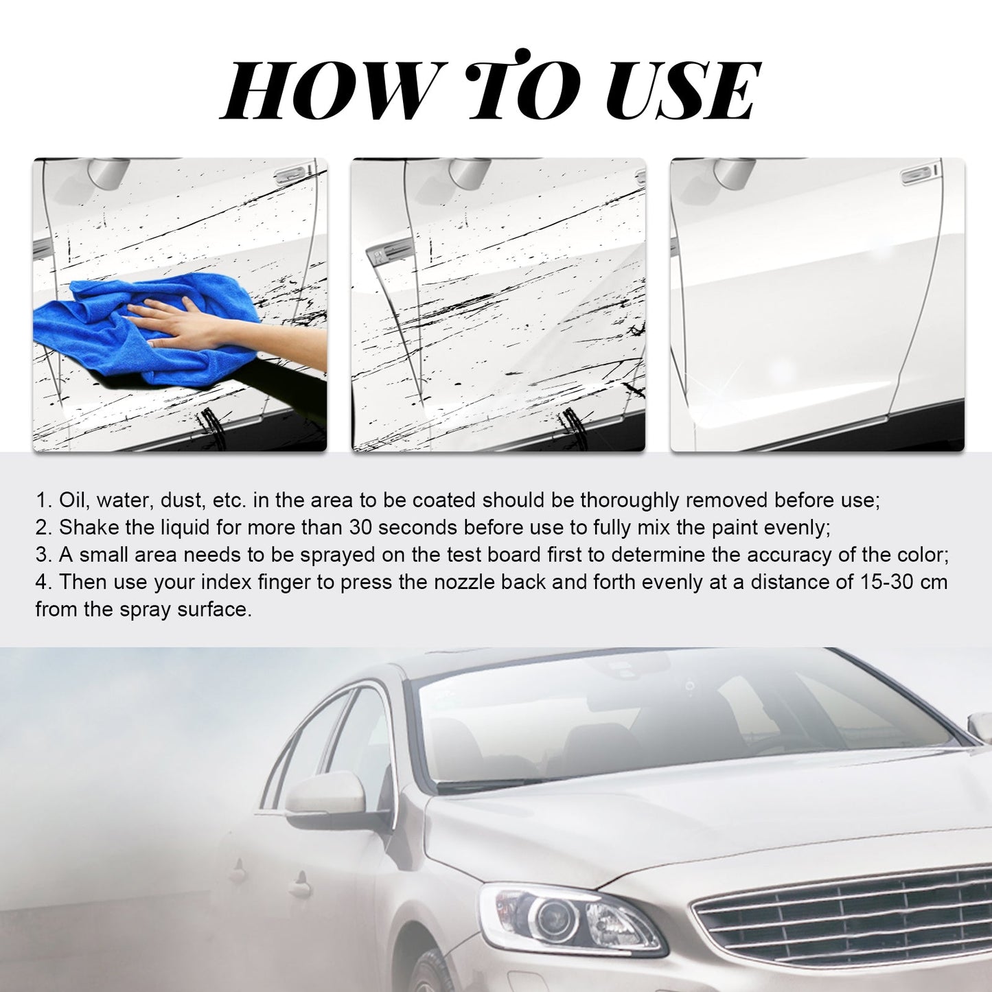 Car Scratch Removal Spray, Body Paint Scratch Repair Care Cleaning And Polishing Spray - Korvel