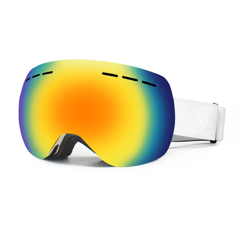 Spherical Double-Layer Anti-Fog Ski Goggles