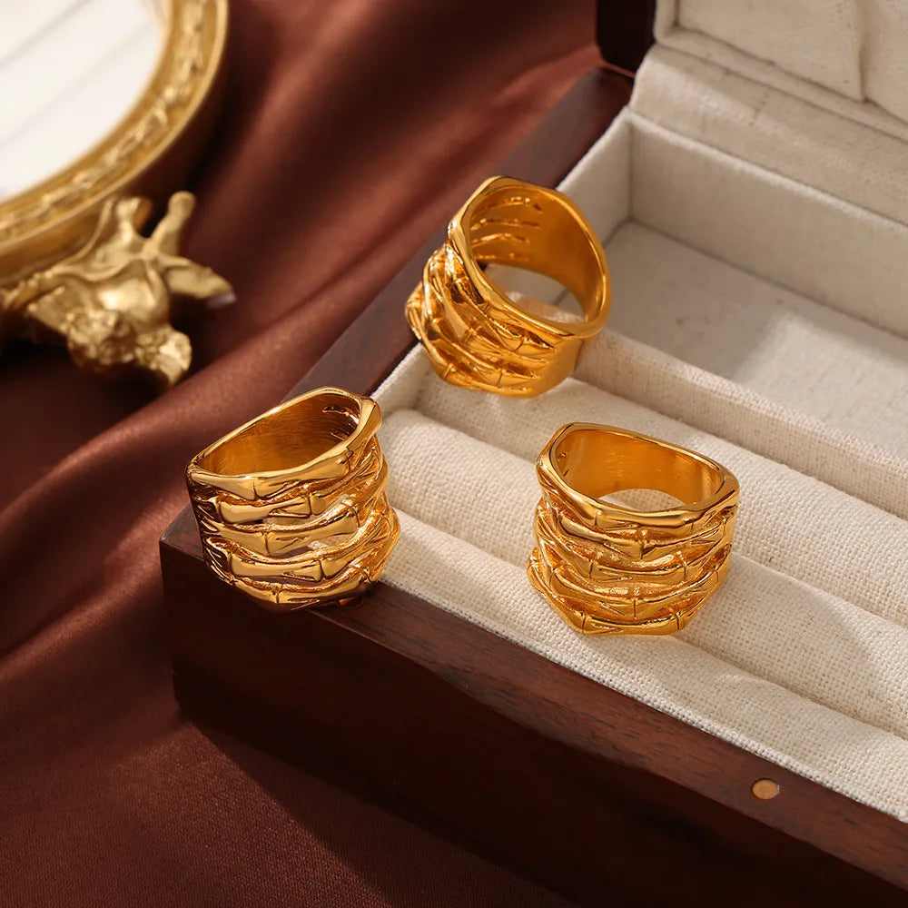 Bague Multi-Couches en Acier Titane