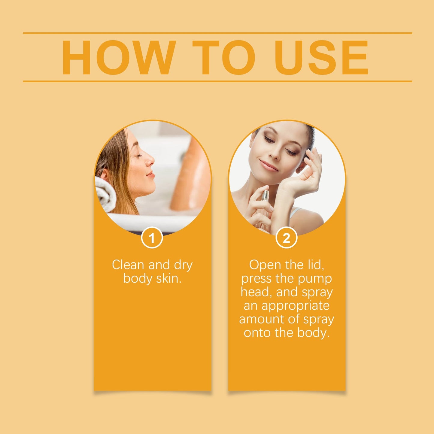 Orange Body Perfume Spray Light Fresh fragrance Keep fragrance portable fruit fragrance spray - Korvel