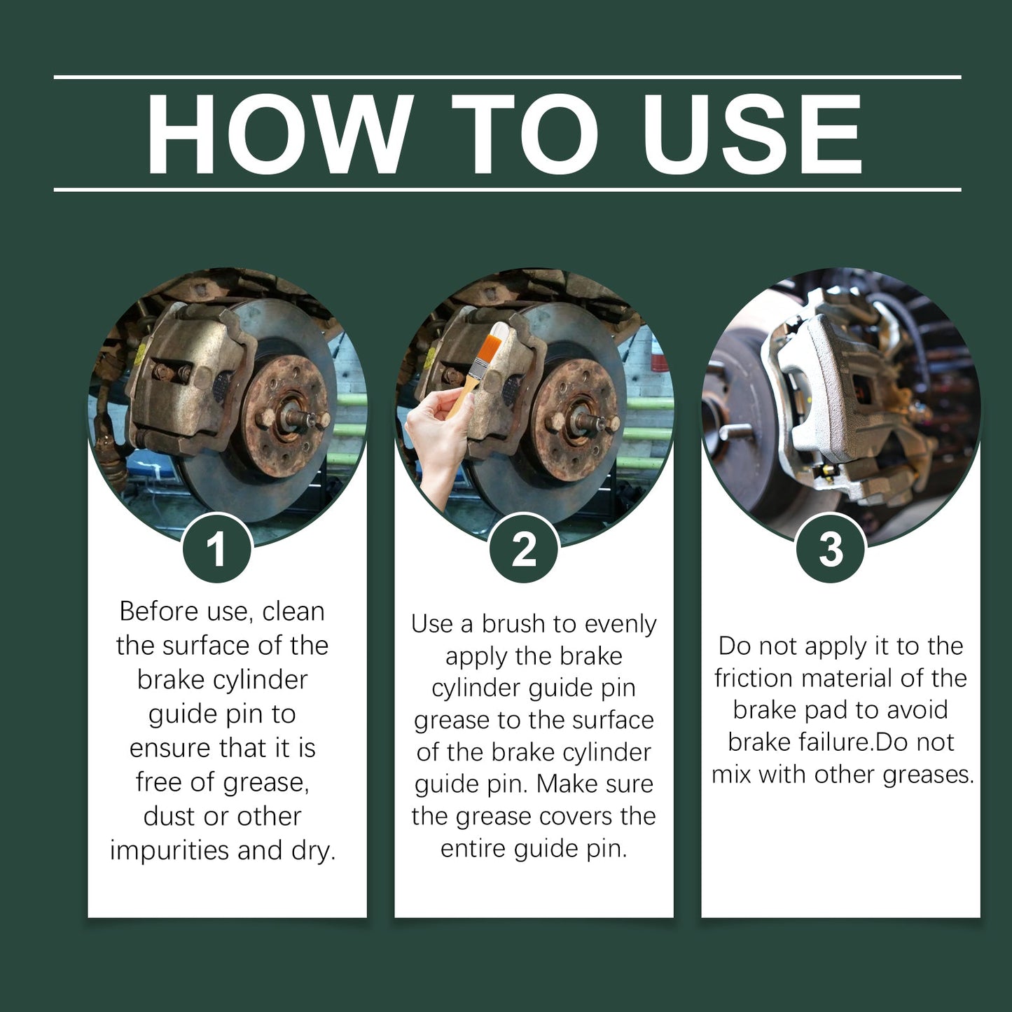 Automotive Brake Caliper Grease, Silicon-Based Lubricant Caliper Anti-Bite Maintenance Grease - Korvel