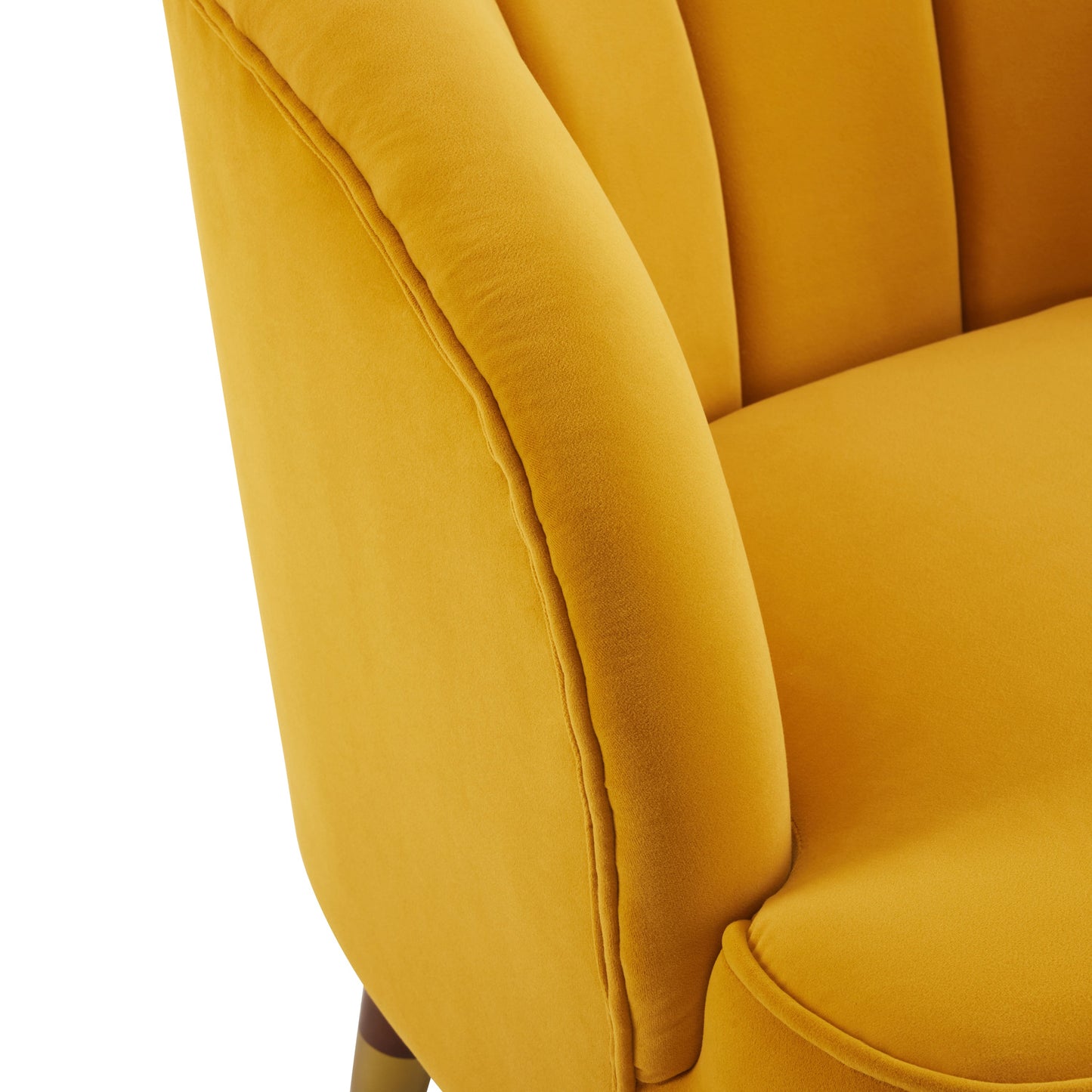 Upholstered Barrel Accent Chair With Wooden Legs - Korvel