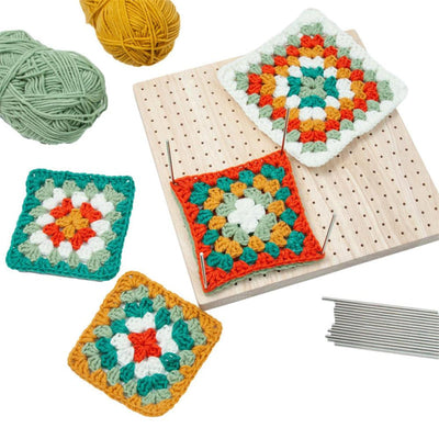 Wooden blocking board Manual wool grid board With 324 Small Holes For Setting Sewing - Korvel