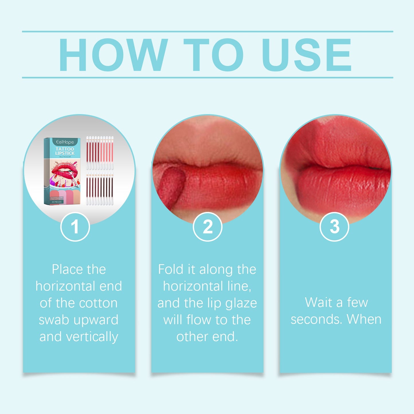 Cotton Swab Lip Glaze - Portable Moisturizing Lip Color