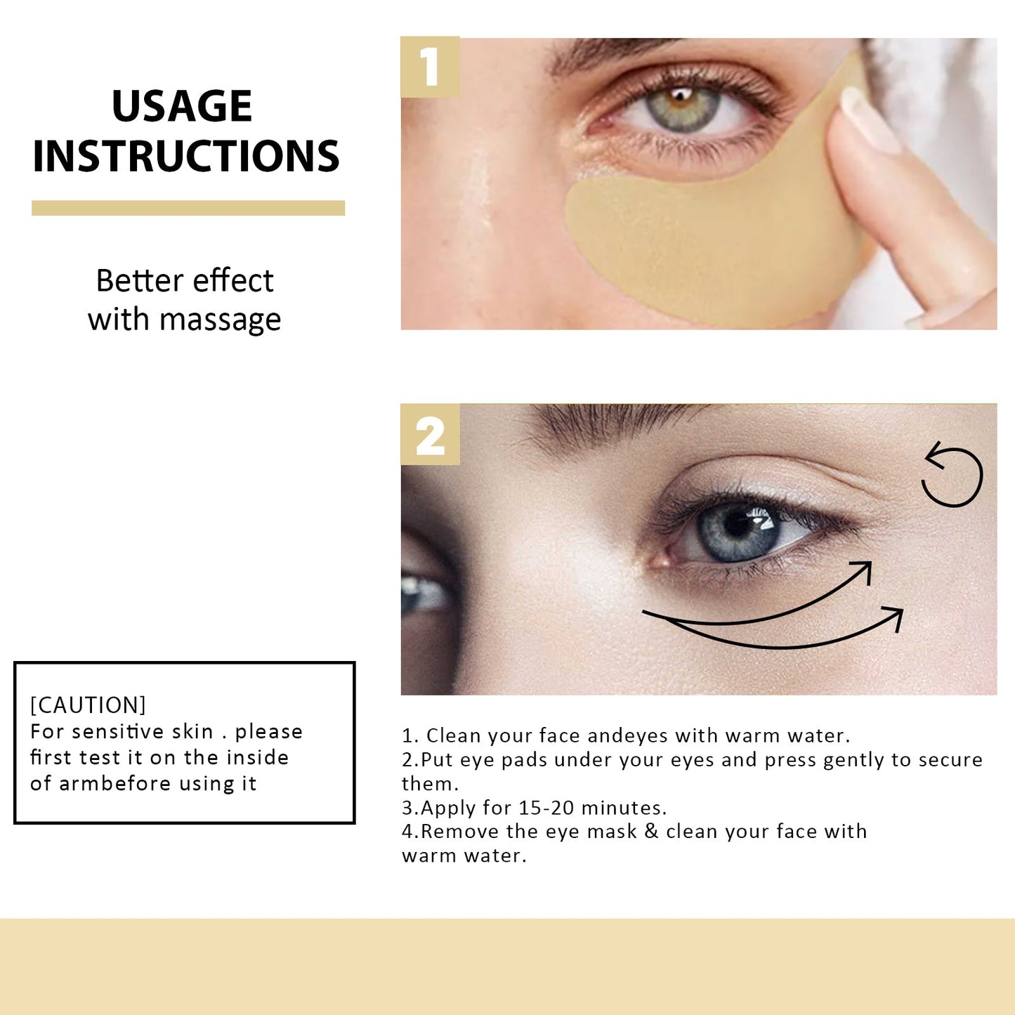 Retinol Eye Mask, Lightening And Lifting Fine Lines Around Eyes Repair Dark Circles And Eye Bags Moisturizing Eye Mask - Korvel
