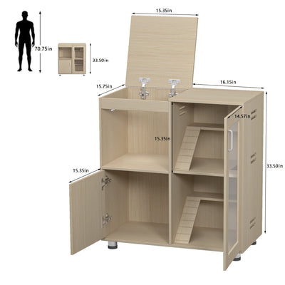 Premium 4-Tier Small Animal Cage with Storage and Openable Top