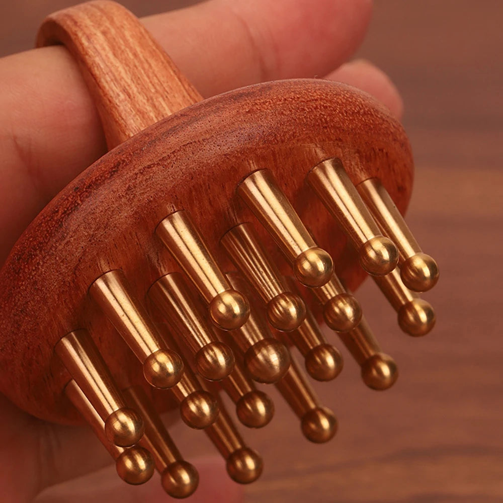 Peine de Masaje Meridian de Madera de Cobre