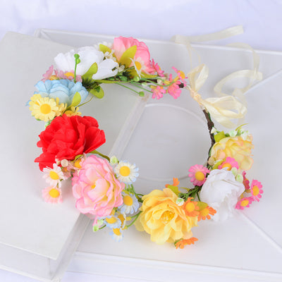 Simulated Chrysanthemum Flower Wreath, Starry Sky, Hibiscus Flower Wreath, Bridal Wedding Photography - Korvel