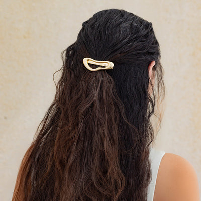Elegant Irregular Metal Hair Clip for Women