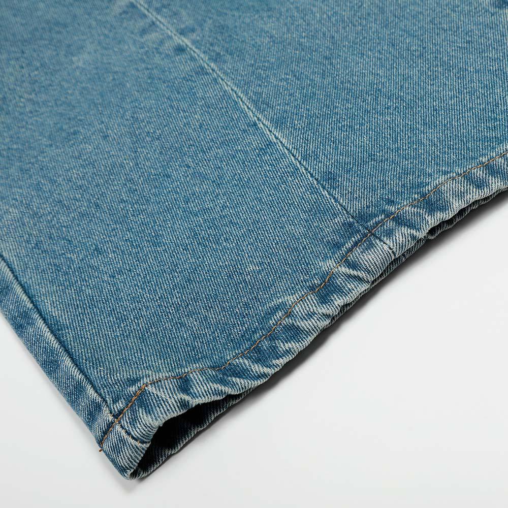 Vintage Washed Multi-Pocket Workwear Jeans for Men