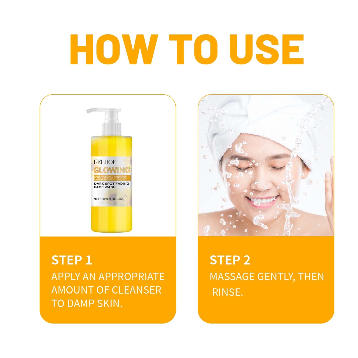 Turmeric Whitening Cleanser Deep Cleansing Face To Remove Makeup Refreshing And Non-Tight Turmeric Cleanser - Korvel