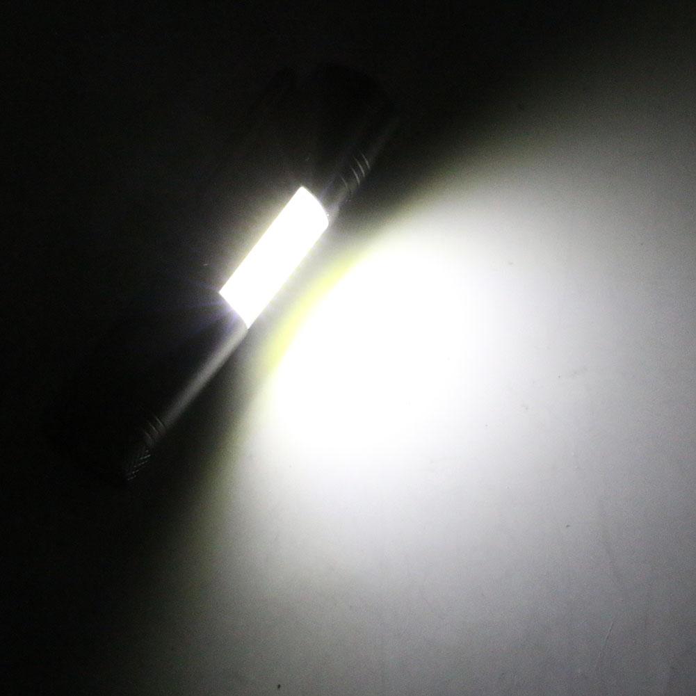 Mini Portable Aluminum LED Flashlight XPE COB Work Light Lanterna Powerful Pen Torch Lamp 4 Modes Use 14500 or AA - Korvel