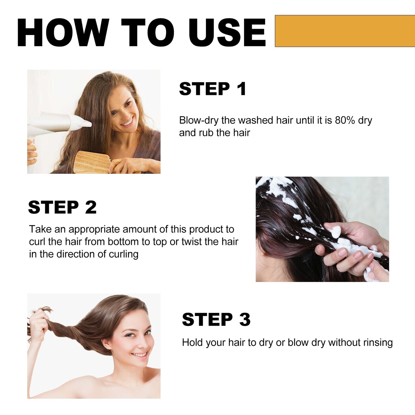 Moisturize Styling Elastin Cream, Curls Volumizing Shine Natural Puffiness Styling Conditioner - Korvel