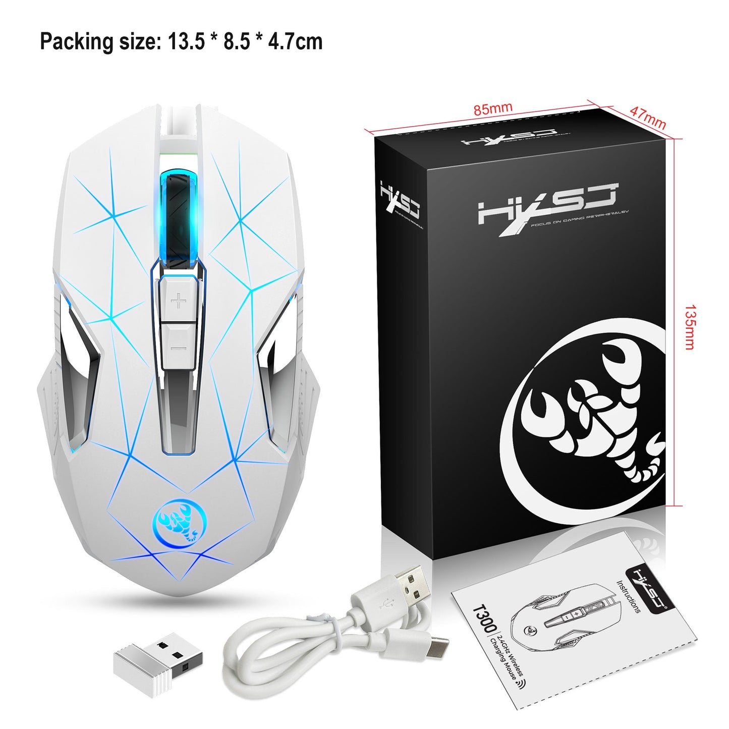 Wireless 2.4G Colorful Backlight Mouse for Home Office