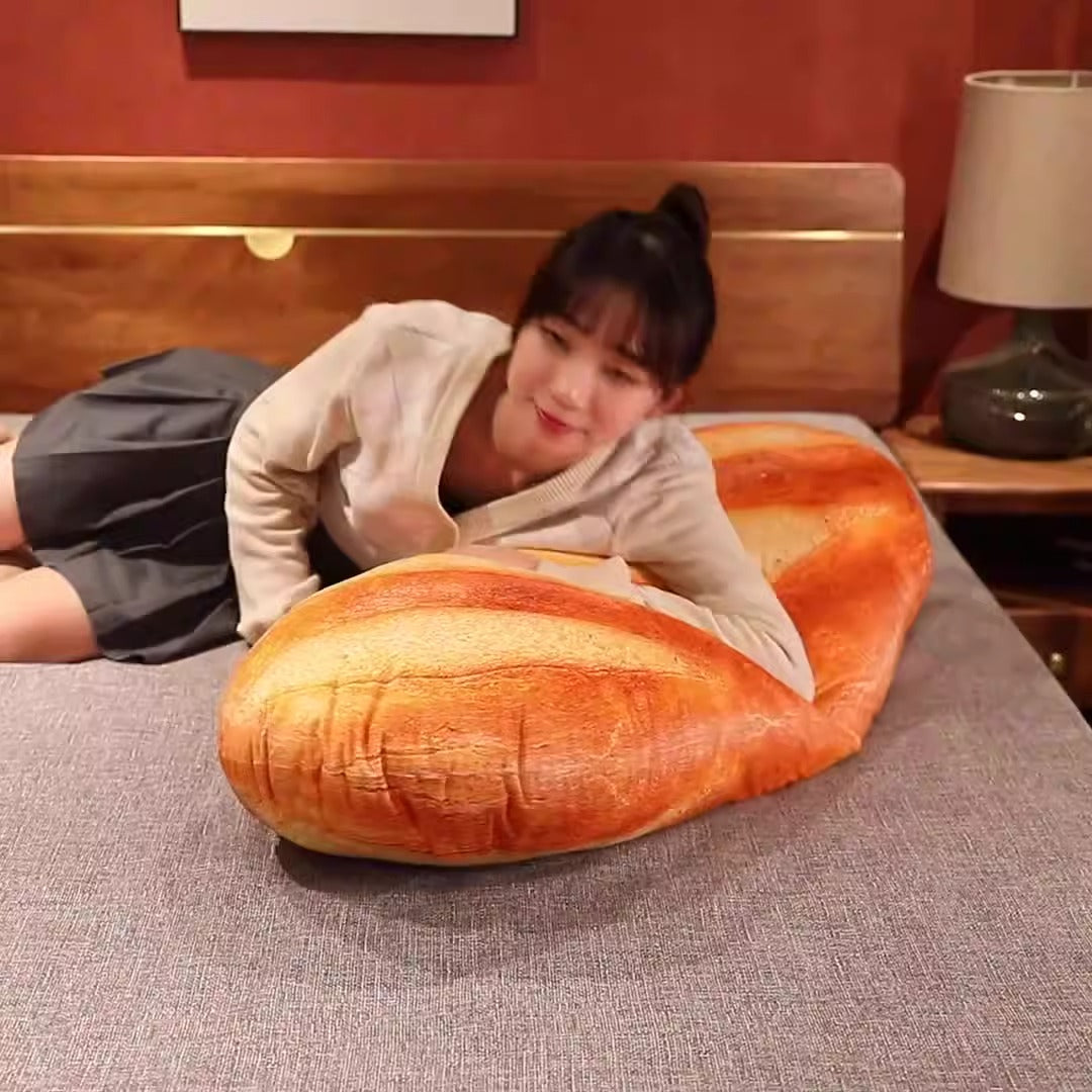 Almohada de Peluche de Pan Francés - Decoración Suave y Acogedora