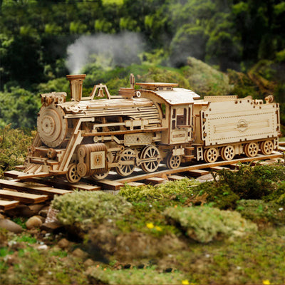 3DIY Hand Assembled Train Jeep Truck Children's Toy Boy Gift Wooden 3D Puzzle - Korvel