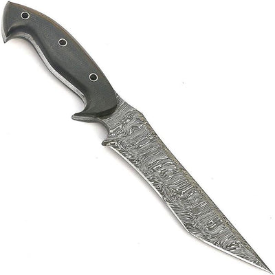 Premium Handmade Damascus Steel Tanto Knife for Hunting - Korvel