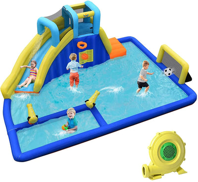Tobogán Inflable 6 en 1 para Niños con Ventilador