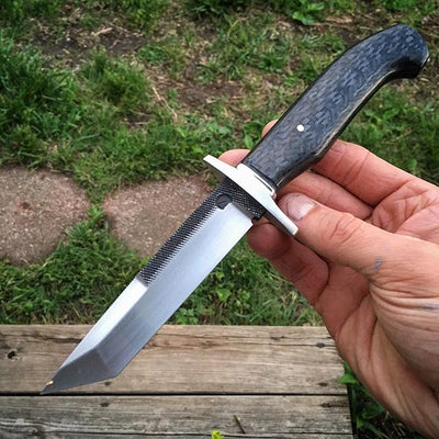 Premium Full Tang Handmade Tanto Knife with Leather Sheath - Korvel
