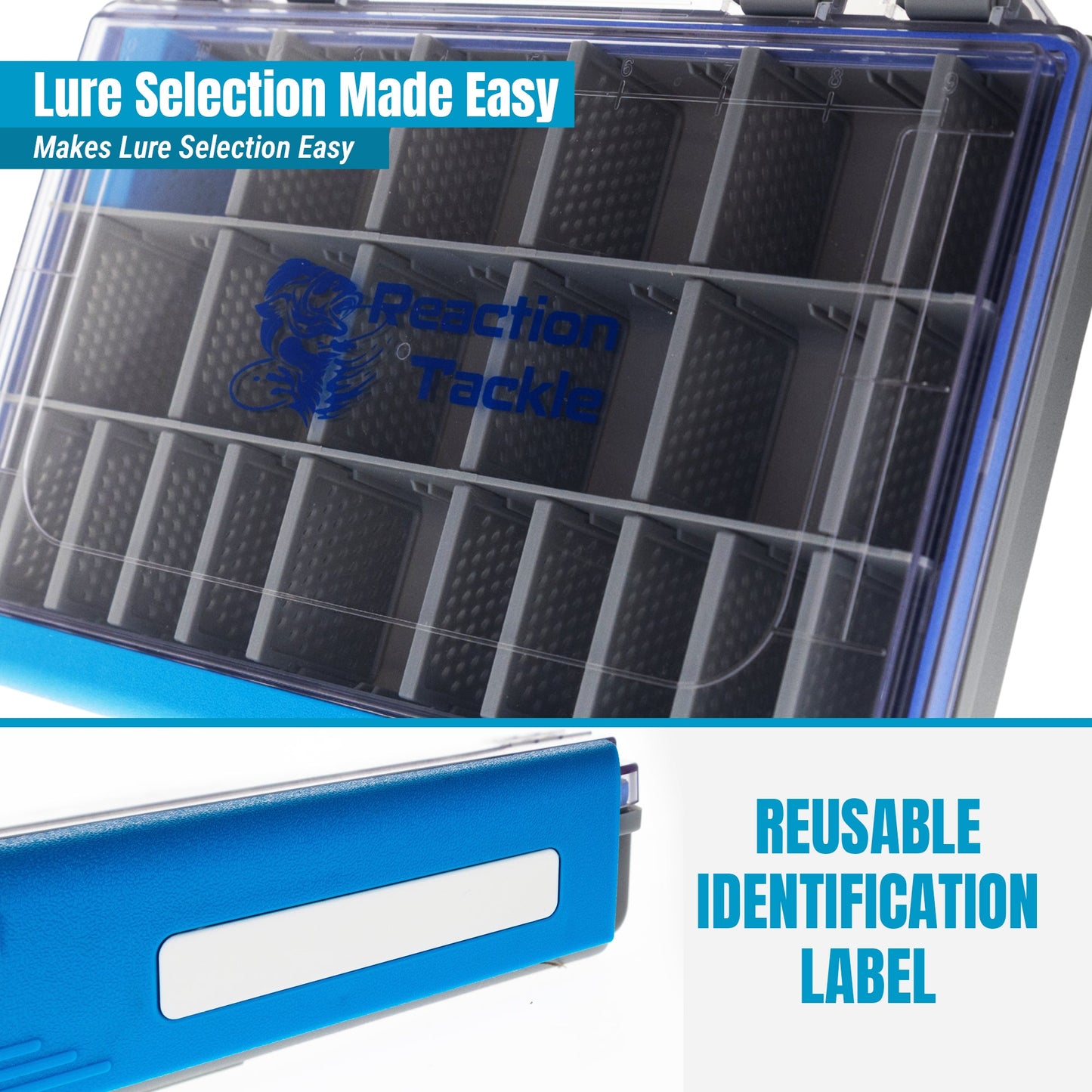 Bandeja para aparejos Reaction Tackle Ultra Elite: resistente al agua y con un solo clip. Nueva.