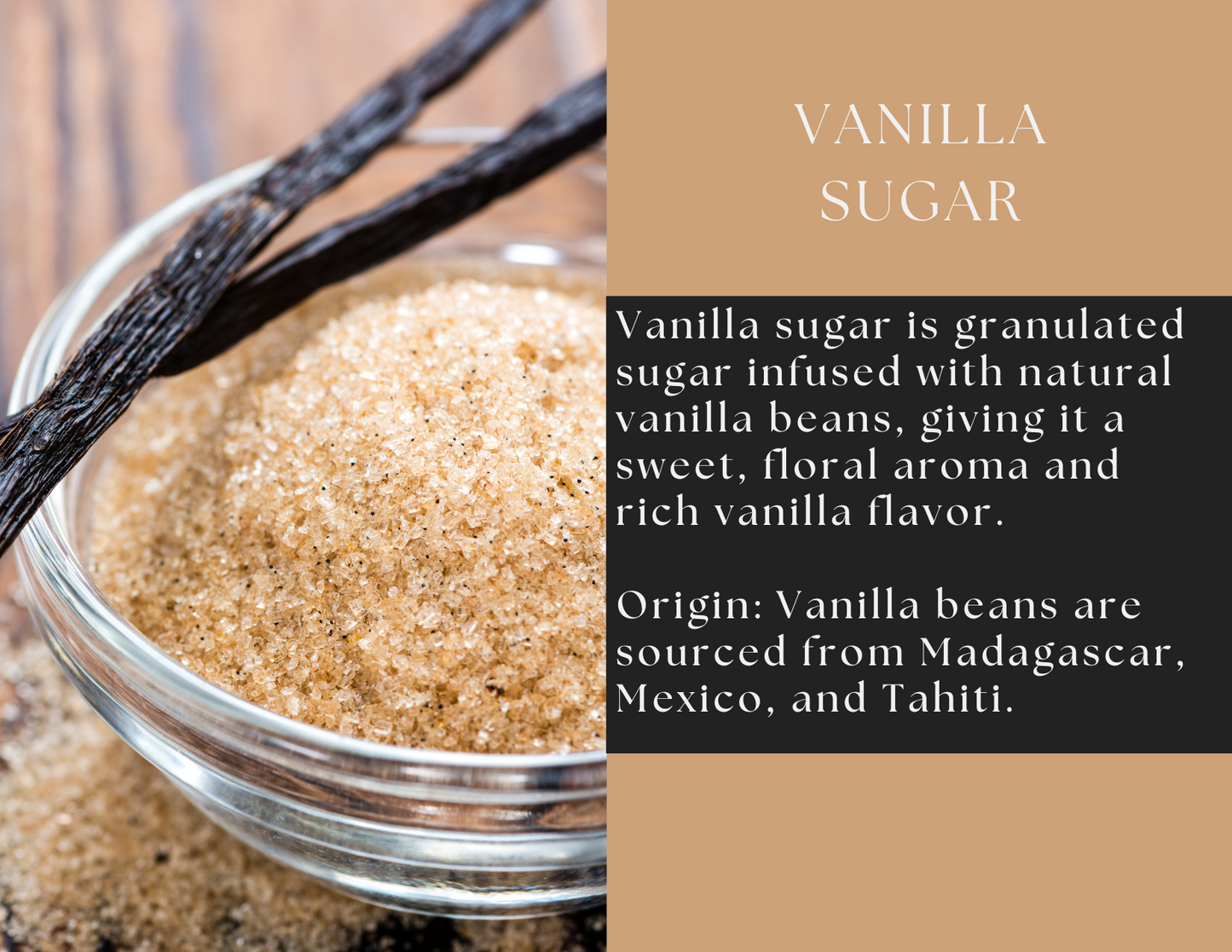 Vanilla Sugar – Granulated Sugar Infused with Natural Vanilla Beans