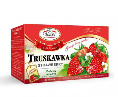 MALWA Herbal Strawberry Fruit Tea 20 bags - Korvel