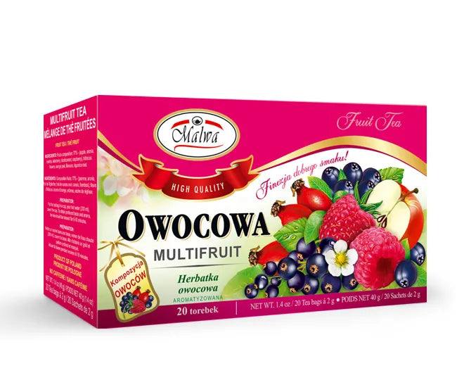 Té de Hierbas Multifruta MALWA - 20 Bolsitas de Té Premium