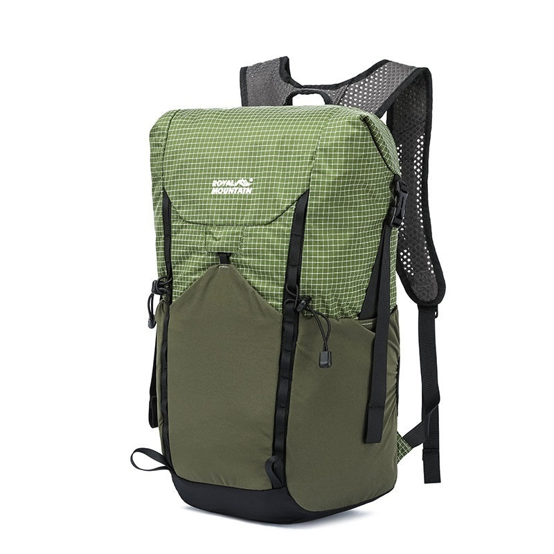 Sac à dos pliable léger de 25L avec bords incurvés pour l'extérieur