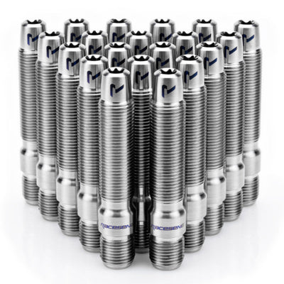 Raceseng Premium Titanium Wheel Stud Conversion Kit - M12x1.5mm (80mm Length, Fits Up to 15mm Spacer) - Korvel