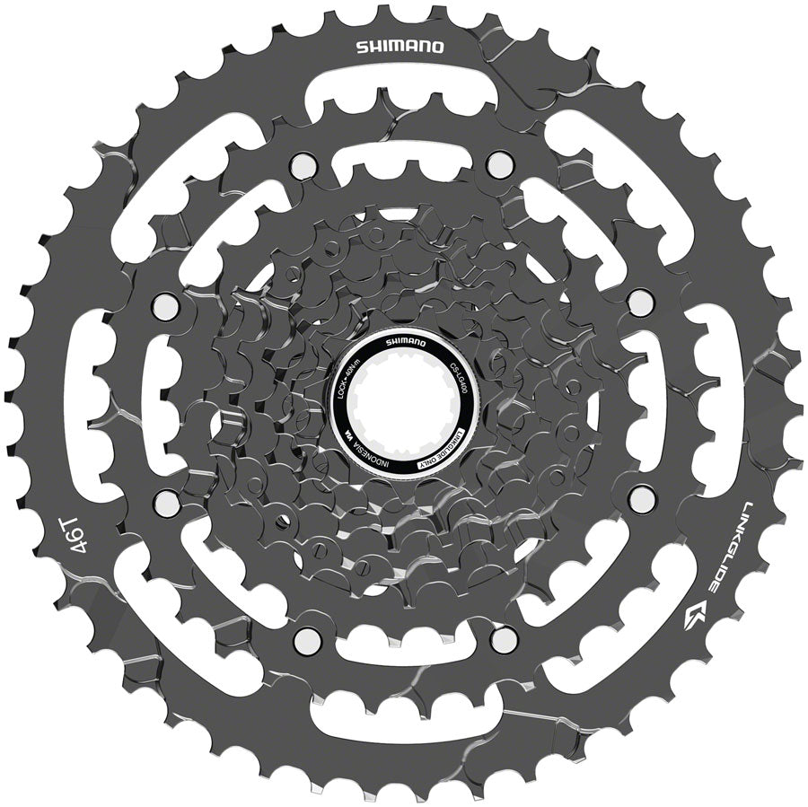Shimano CUES CS-LG400-9 Cassette - 9-Speed 11-46t LINKGLIDE Black