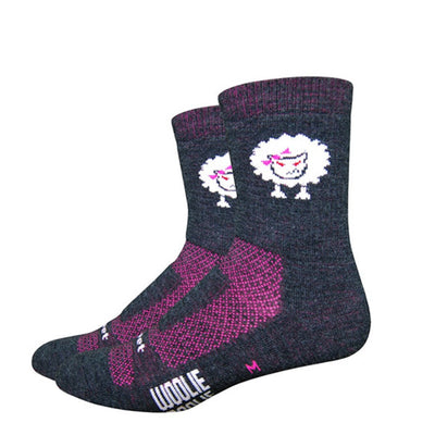 DeFeet Woolie Boolie Baaad Sheep Crew Socks - Charcoal