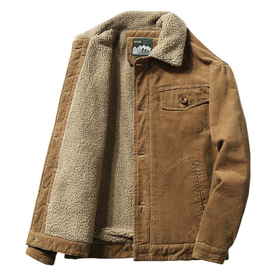 Abrigo de Algodón Cálido Casual con Cuello Alto