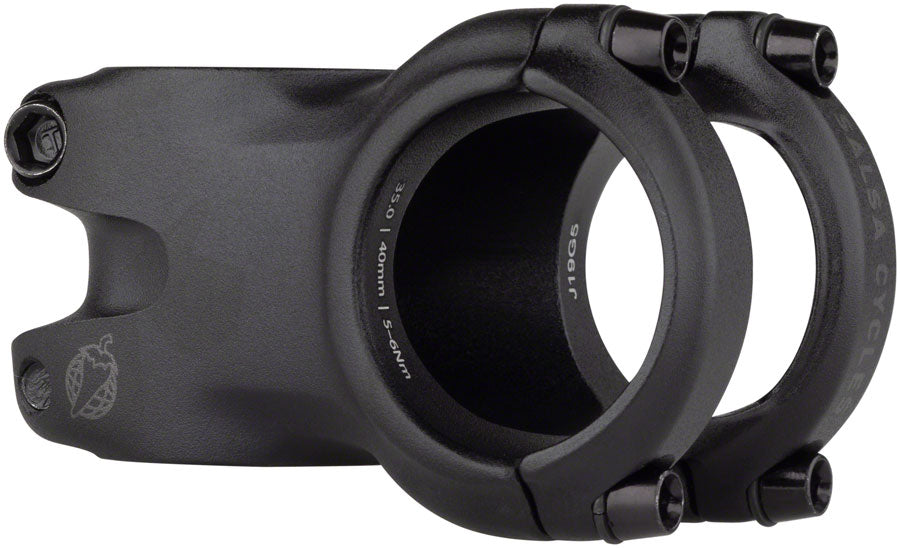 Tige de guidon Salsa Guide Trail - 40 mm 35,0 mm de serrage 0 degré en aluminium noir