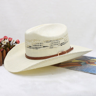 Chapeau de cowboy western chevalier imperméable tissé à la main