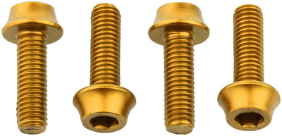 Wolf Tooth Water Bottle Cage Bolts - Set of 4 in Gold