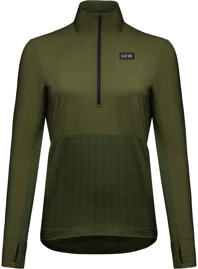 Gorewear Trail KPR Hybrid 1/2-Zip Jersey - Vert Utilitaire Femme Petite