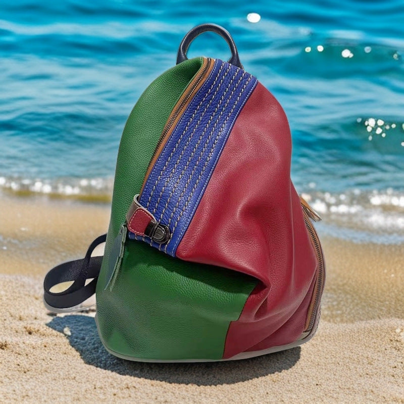 Sac à dos en cuir pour femmes au style élégant avec des caractéristiques anti-vol