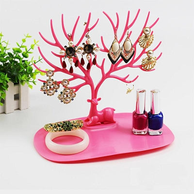 Creative Deer Horn Tree Jewelry Organizer for Women