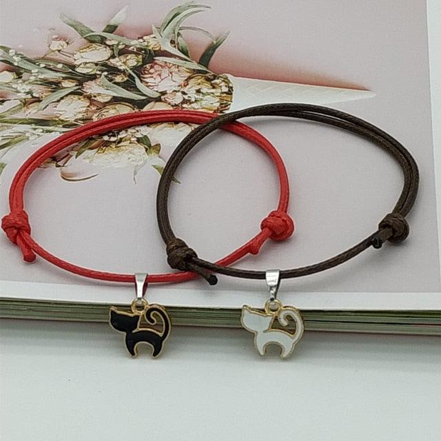 Couple Trendy Lock Key Bracelet Set - Adjustable Matching Jewelry