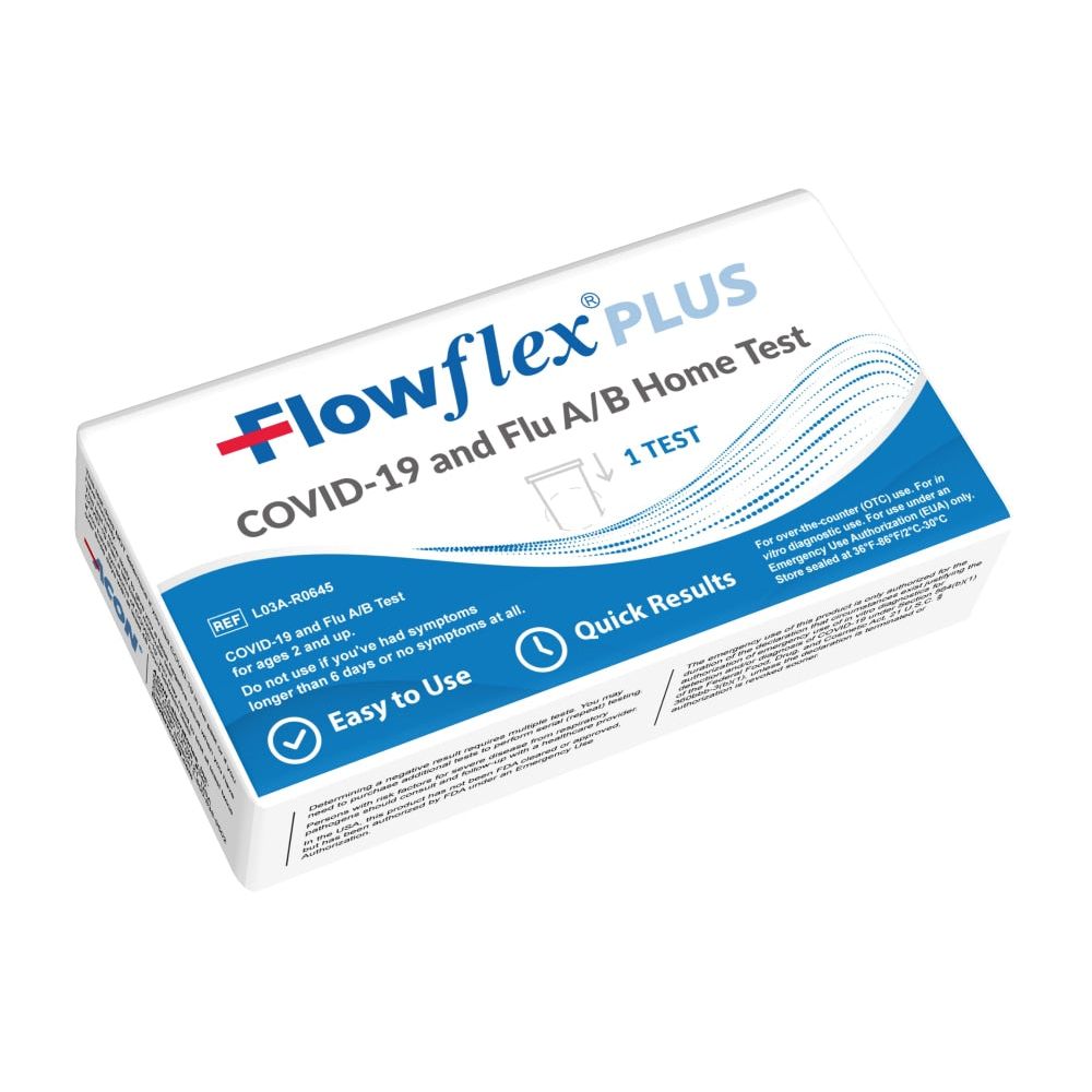 Test à domicile Flowflex Plus COVID-19 et Grippe A/B