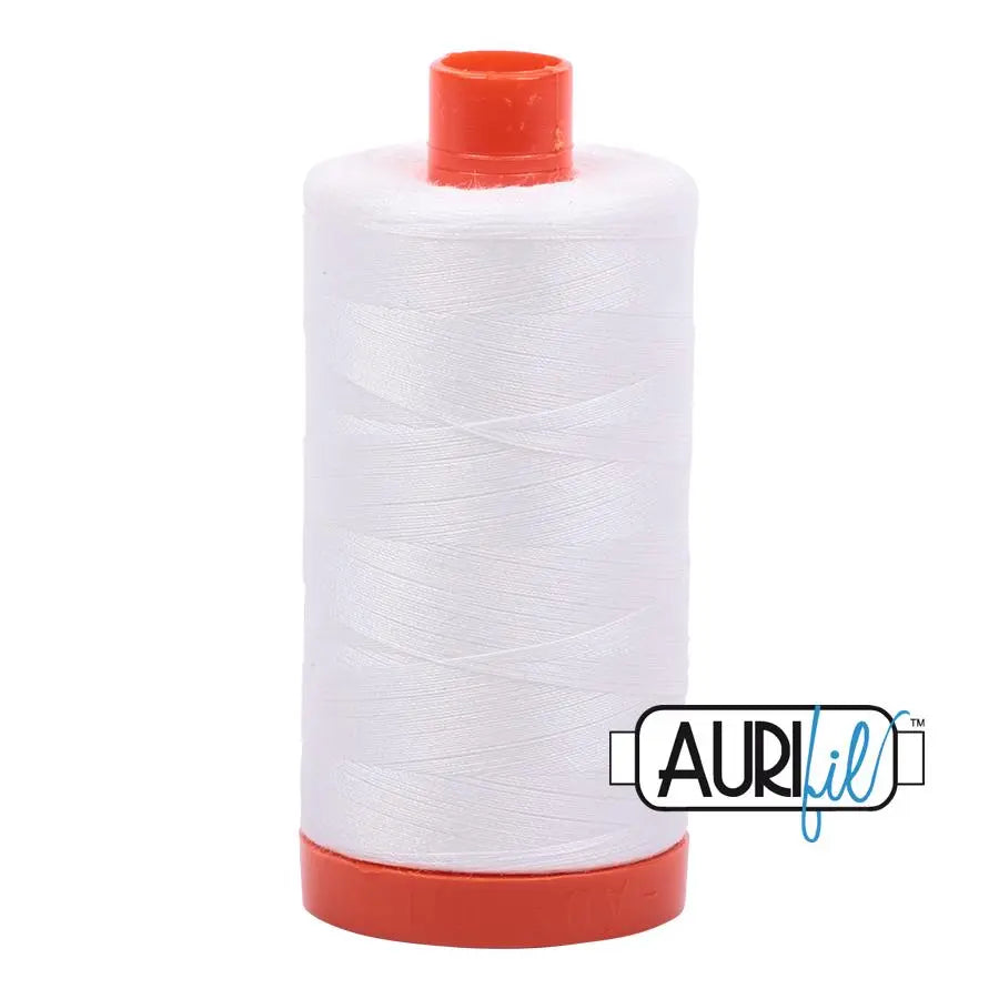 Natural White Aurifil Cotton 50wt Large Spool