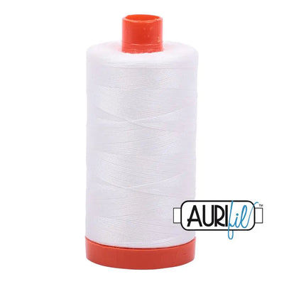 Natural White Aurifil Cotton 50wt Large Spool