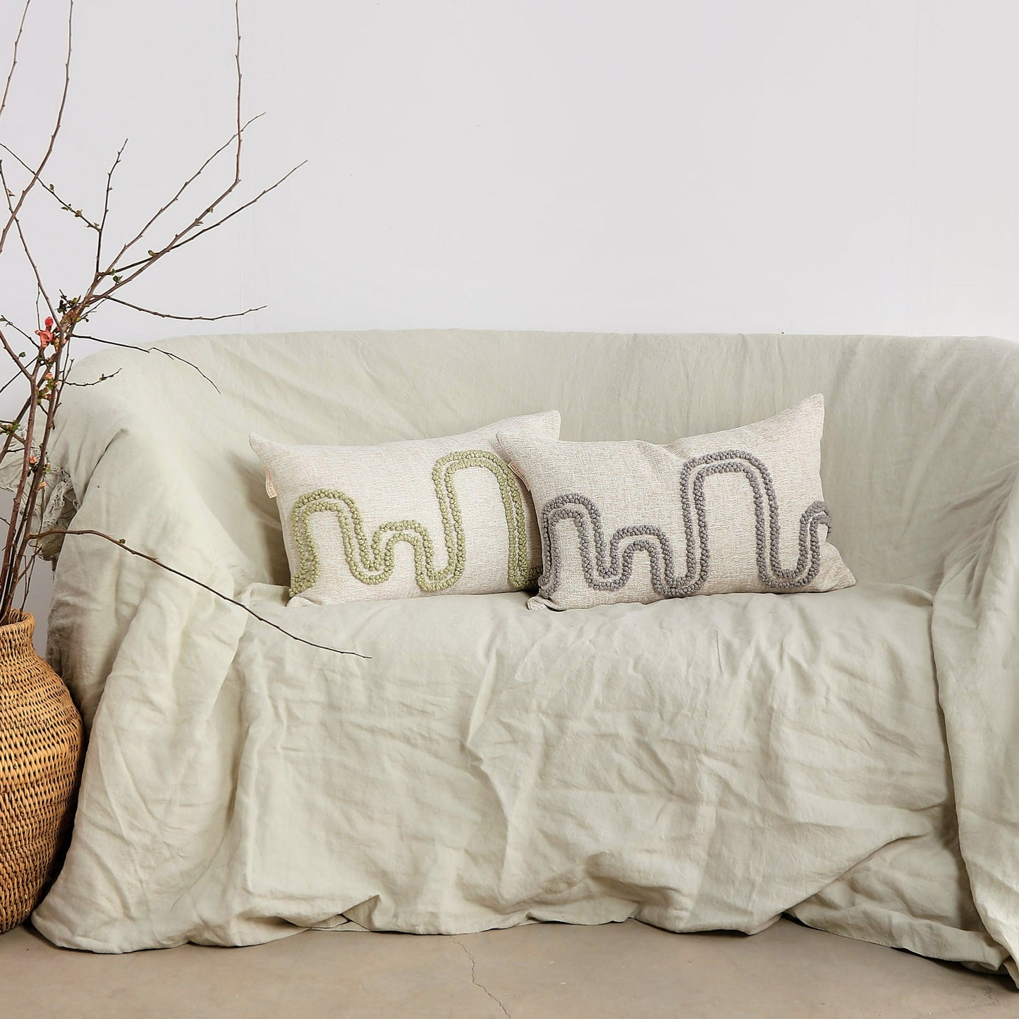 Coussin lombaire Mirage Olive & Gray