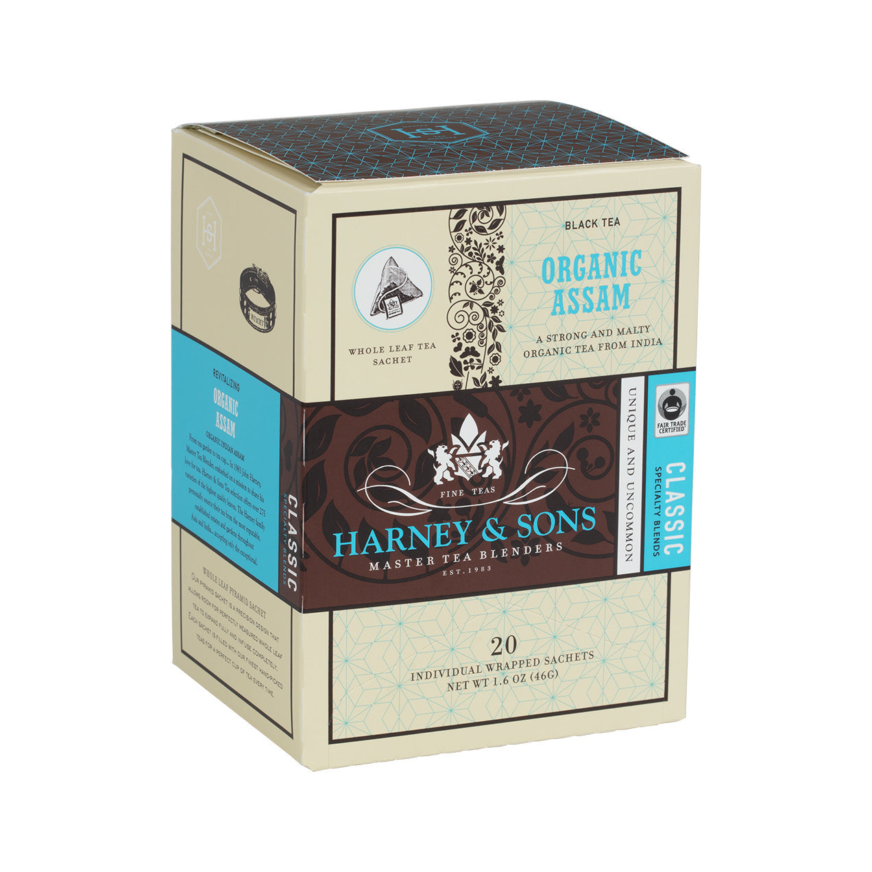 Té Assam Orgánico - Caja de 20 Bolsitas Individualmente Envuelta