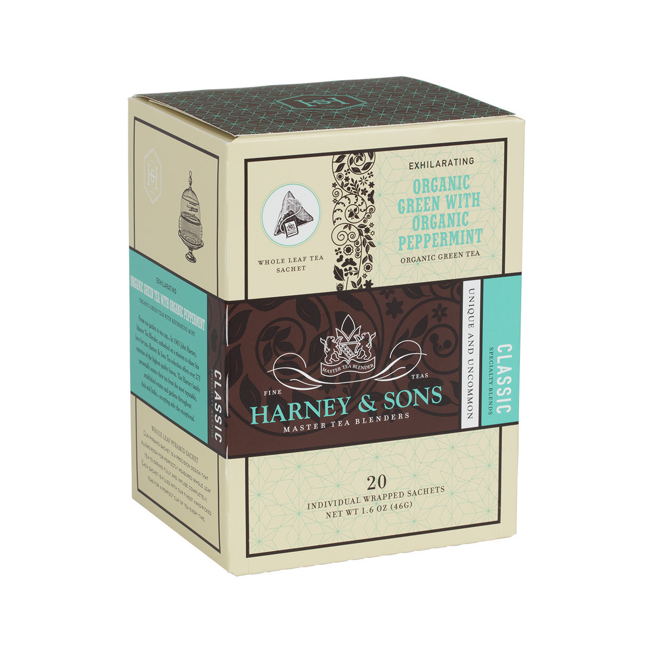 Té Verde Orgánico con Menta - 20 Bolsitas
