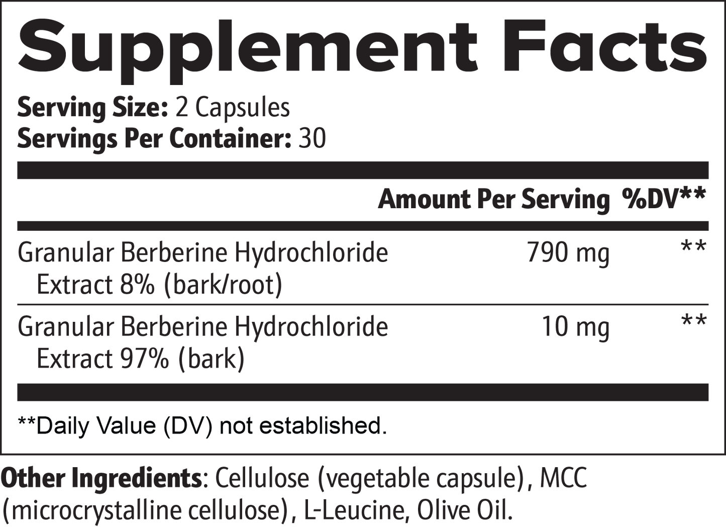 Berberine Capsules - Premium Quality Made in the USA