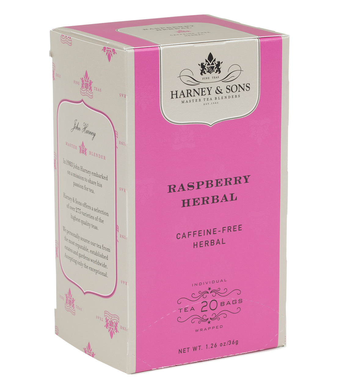 Sachets de thé premium à la framboise rouge - Boîte de 20