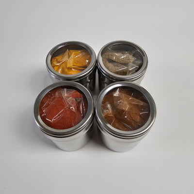 4 Pack Stainless Spice Set - Korvel-Food Inc.