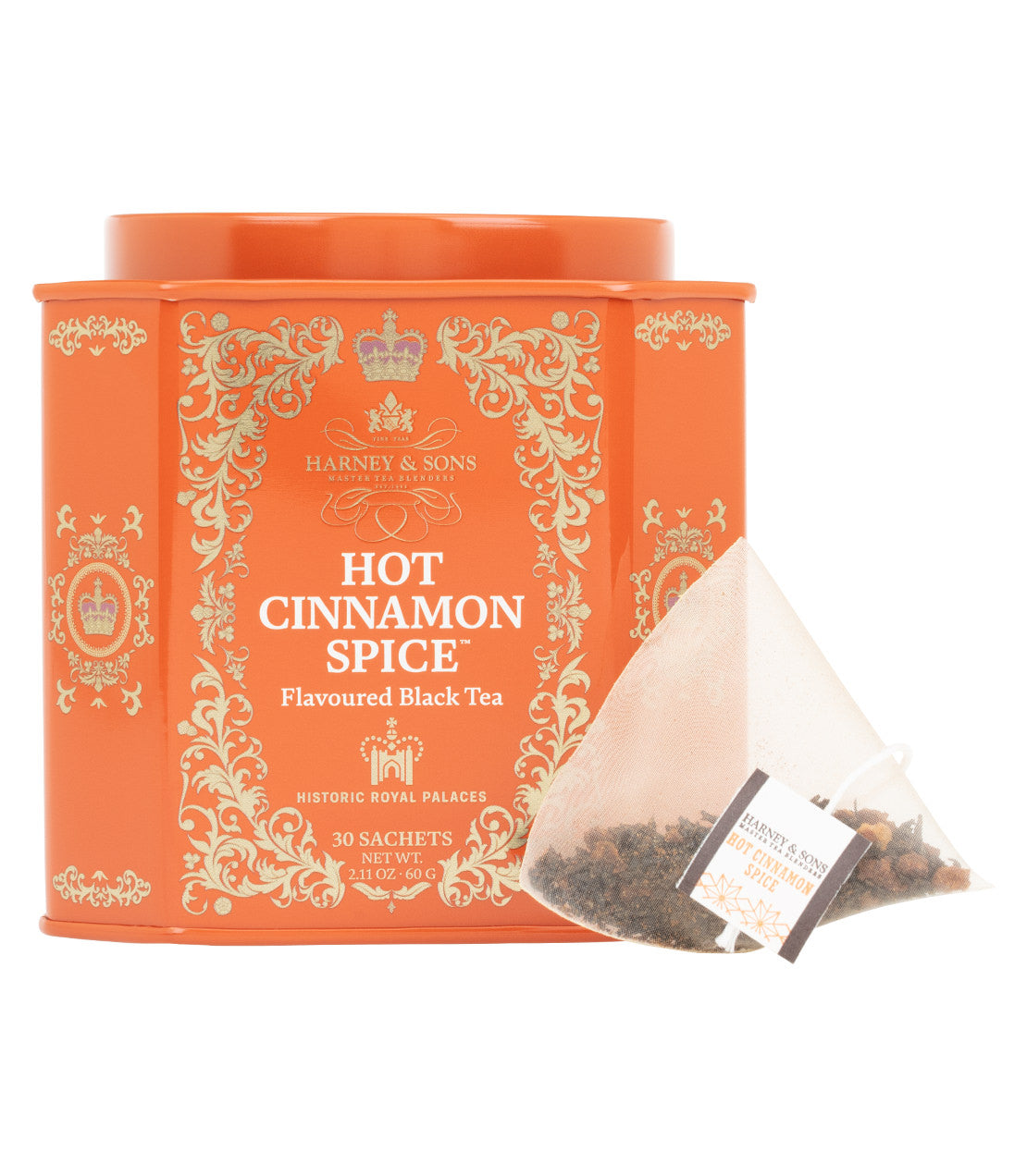 Té de Especias de Canela Caliente - Lata HRP de 30 Bolsitas
