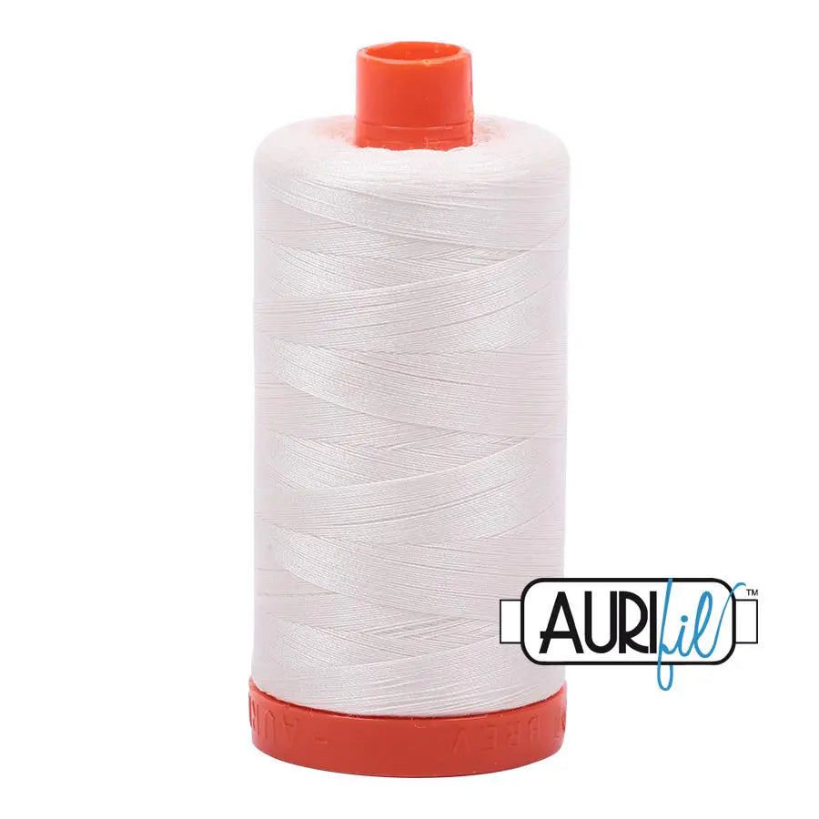 Chalk Aurifil Cotton 50wt Large Spool